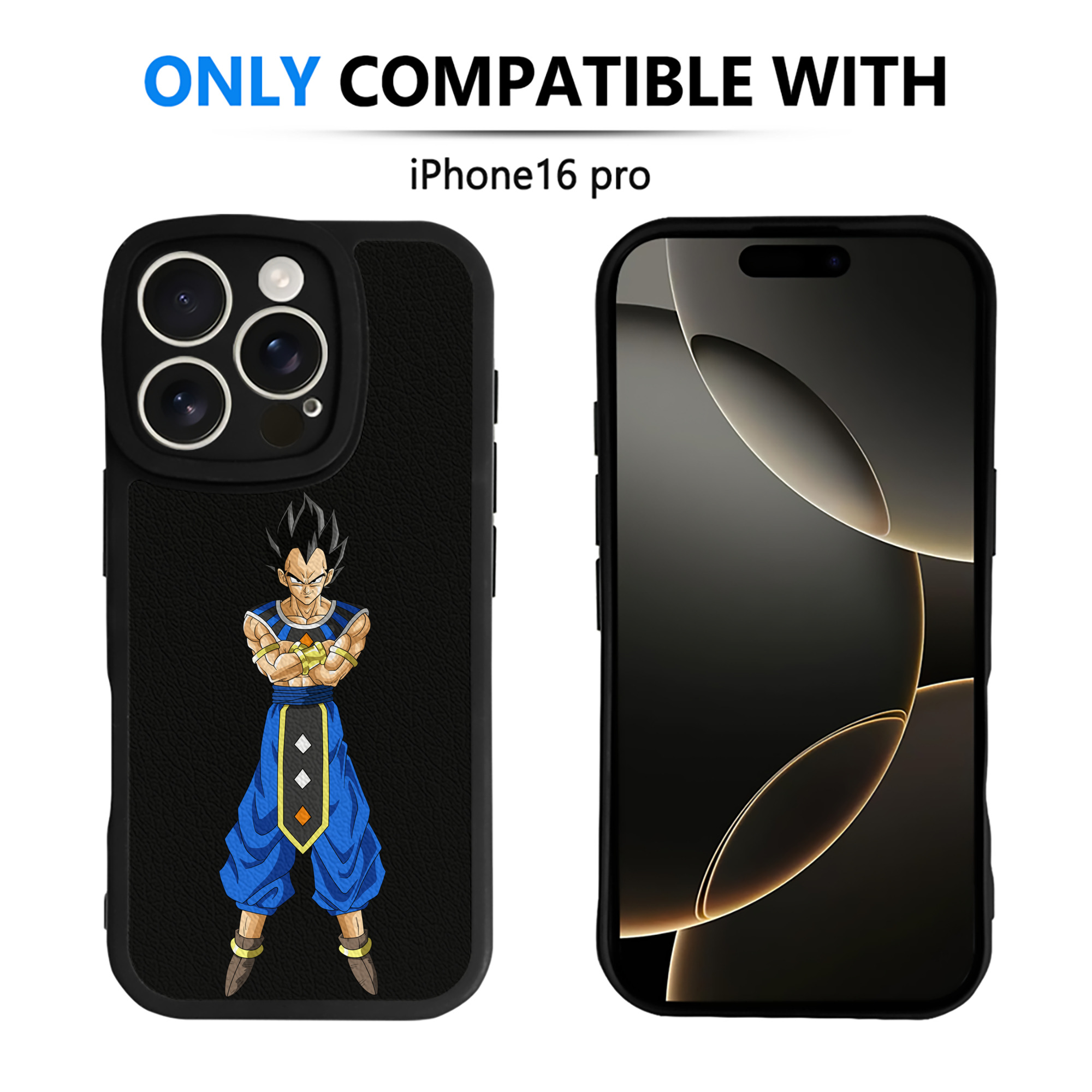 （画像用） ドラゴンボール ベジータ四世（Bejīta Yonsei）DRAGON BALL Vegeta IV 【iPhone 16シリーズ対応】シリコンスマホケース（レザー調） 材質：シリコン